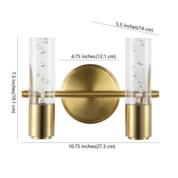 Bolha Minimalist Modern Bubble Acrylic/Iron Integrated LED Vanity Light